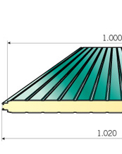 Alutech Wall - Pannello coibentato da parete con fissaggio a vista