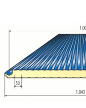 Alutech Wand - Pannello coibentato micronervato piano a fissaggio nascosto